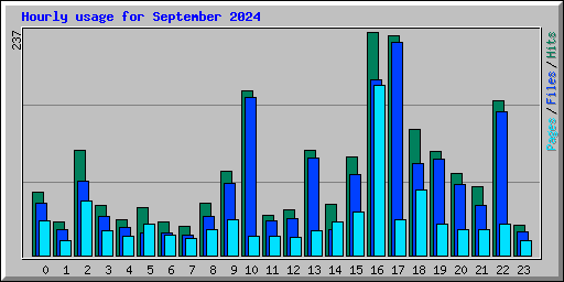 Hourly usage for September 2024